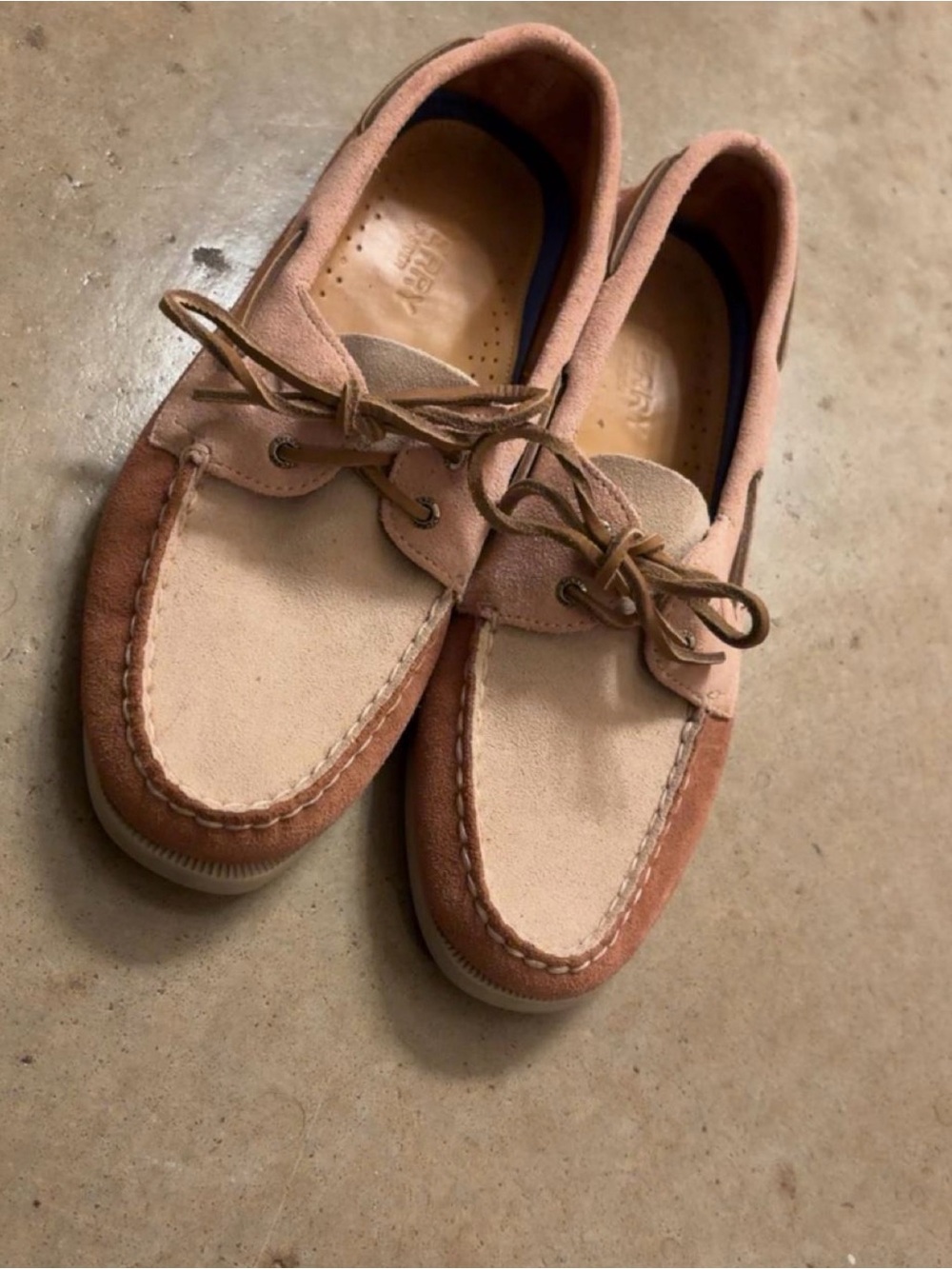 Women’s Sperry Suede Boat Shoes in Light Pink - 11